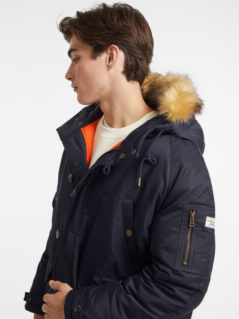 Hooded Nylon Parka - Guess