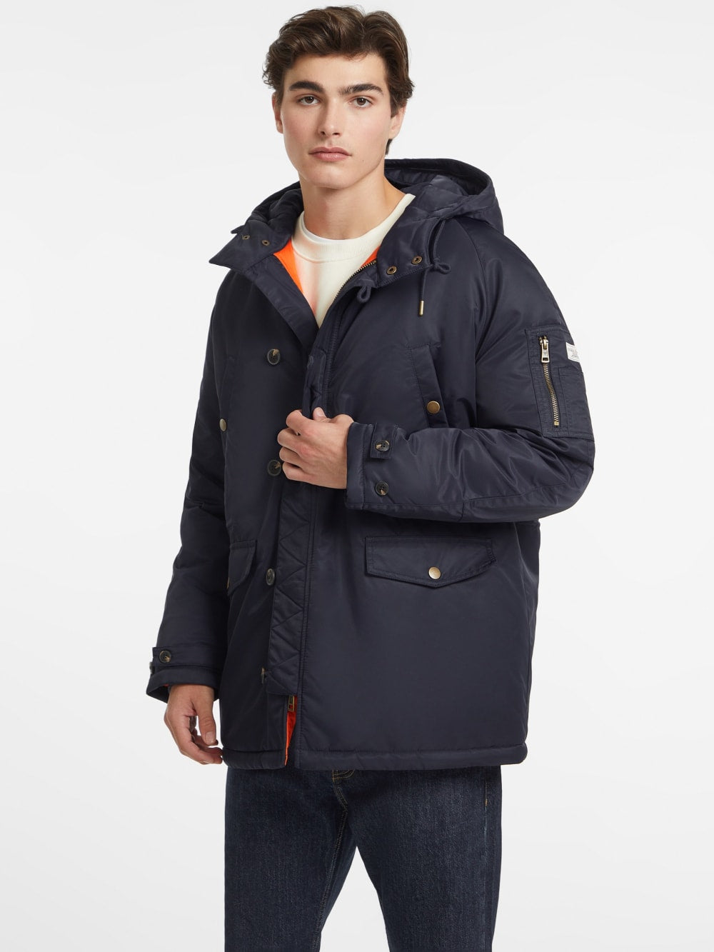 Hooded Nylon Parka - Guess