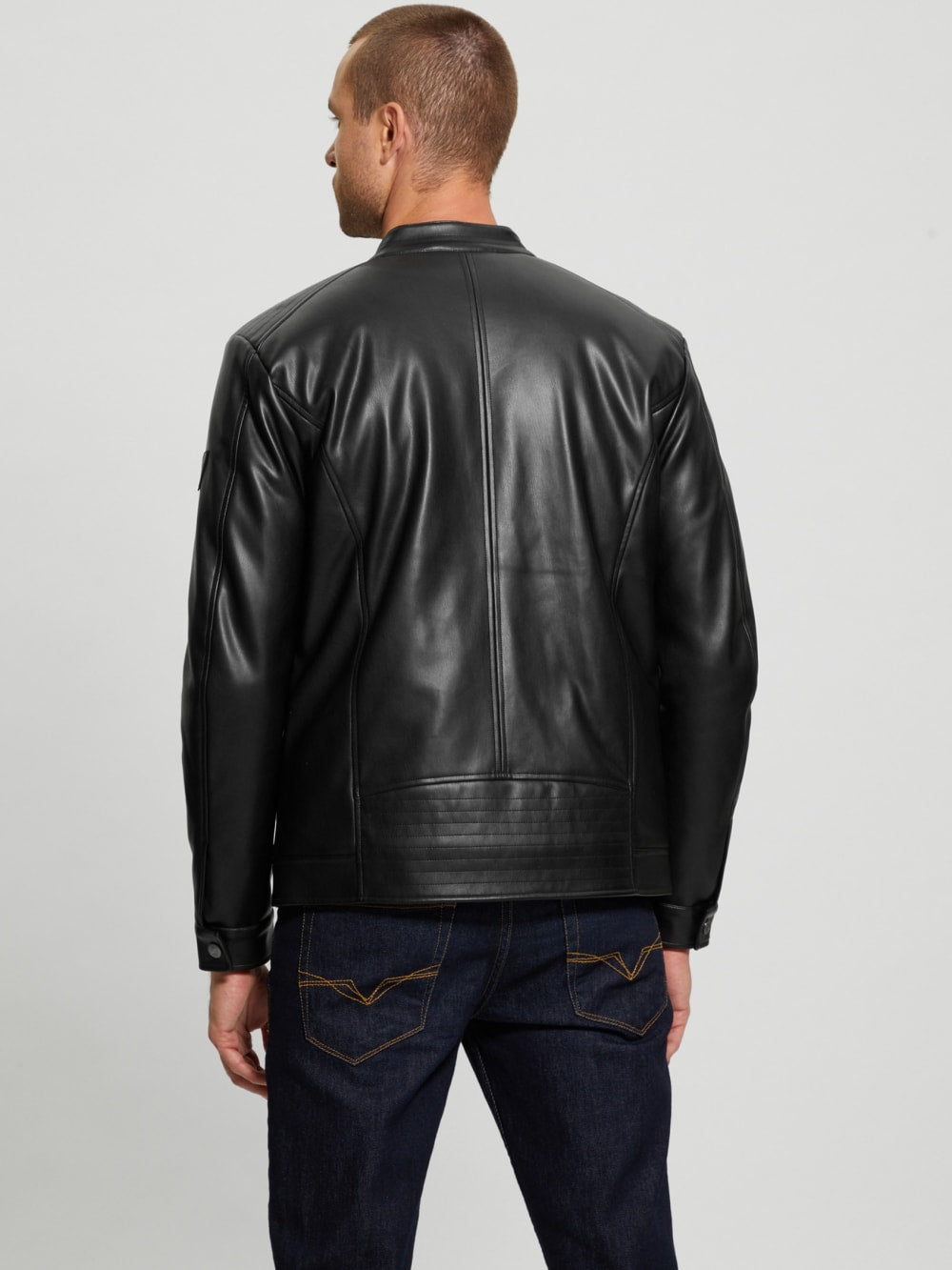 Faux-Leather Biker Jacket - Guess