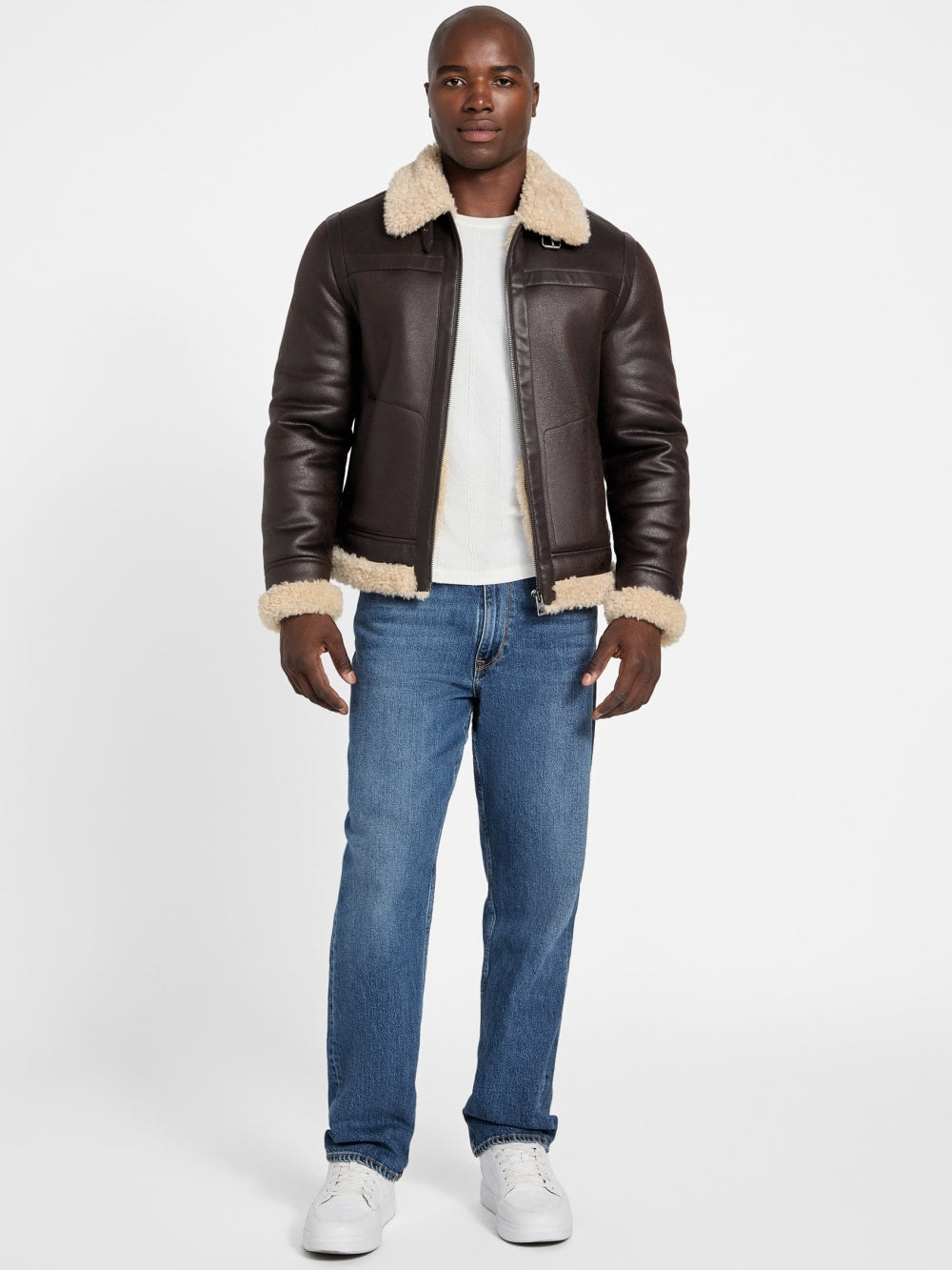 Aviator Shearling Jacket - Guess