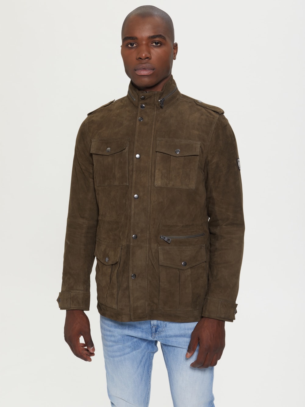 Suede Utility Jacket - Guess