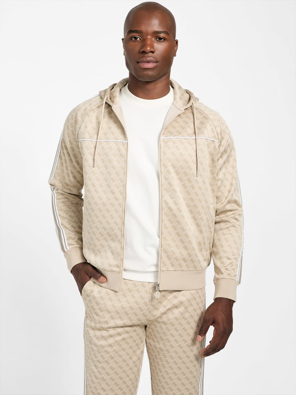 Eco Parimo Jacquard Full-Zip Hoodie - Guess