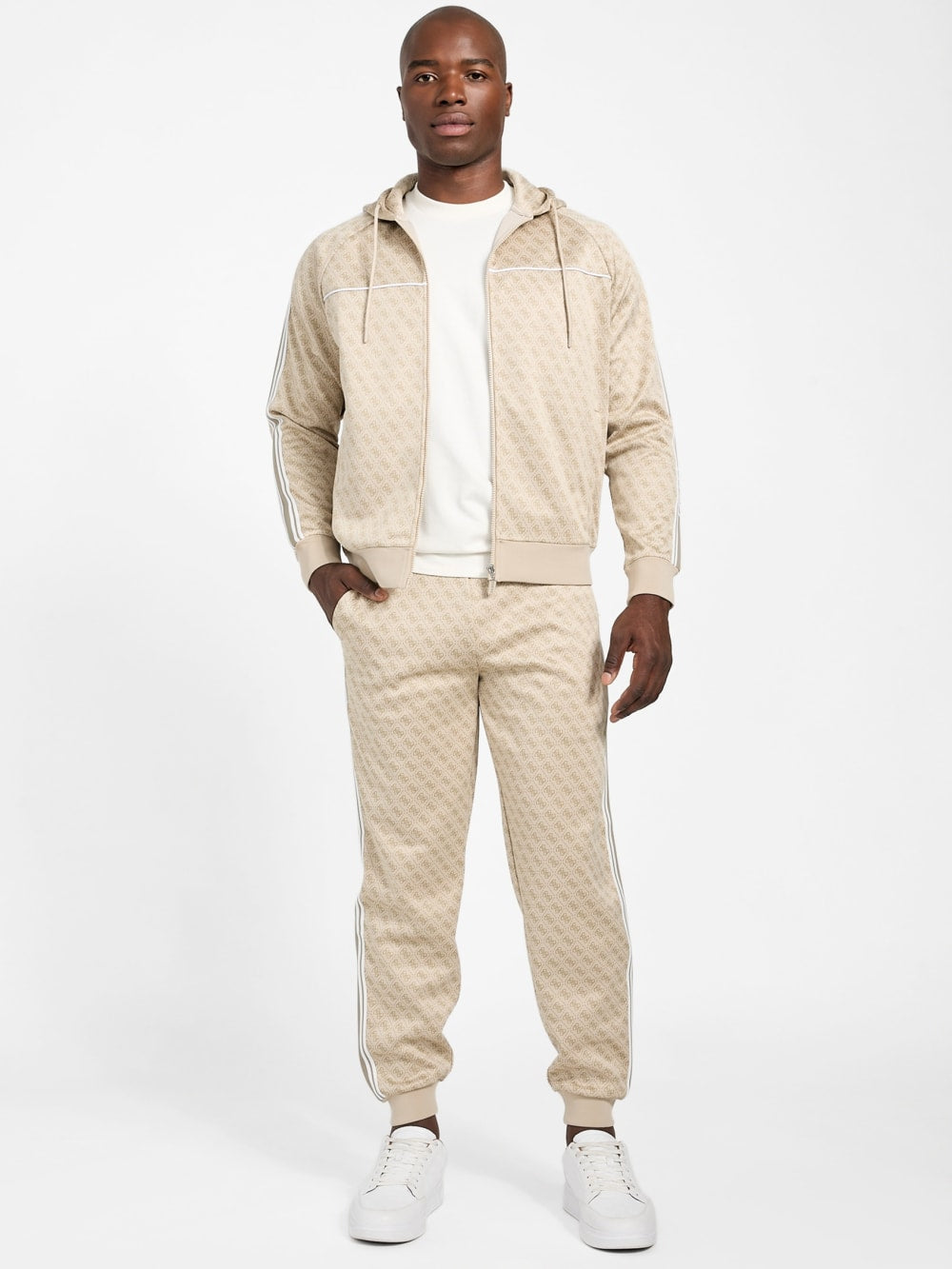 Eco Parimo Jacquard Full-Zip Hoodie - Guess