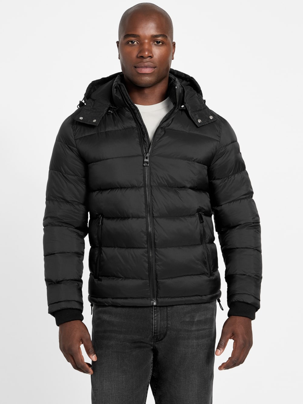 Glacier Matte Nylon Puffer Jacket - Guess