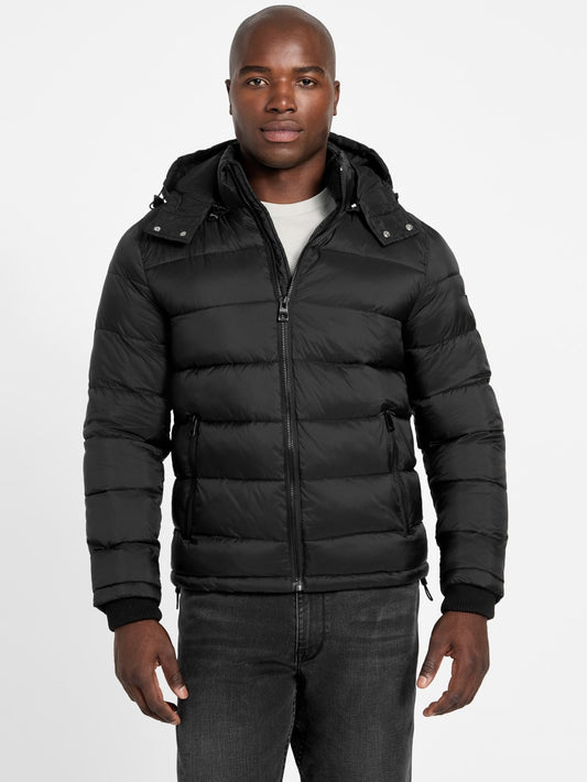 Glacier Matte Nylon Puffer Jacket - Guess