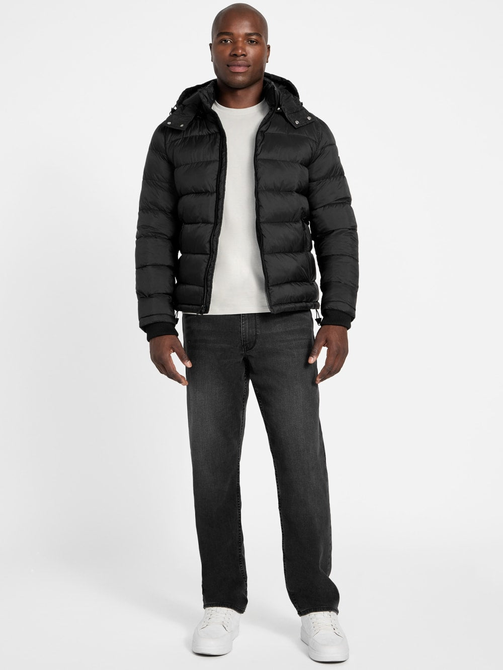 Glacier Matte Nylon Puffer Jacket - Guess