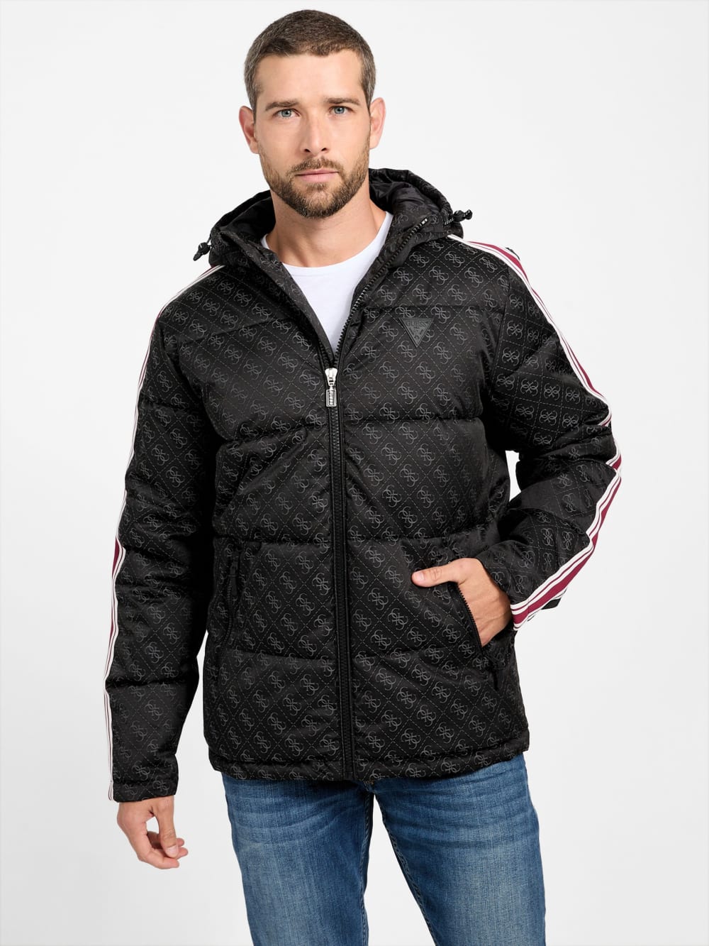 Eco Fusco Hooded Padded Jacket - Guess