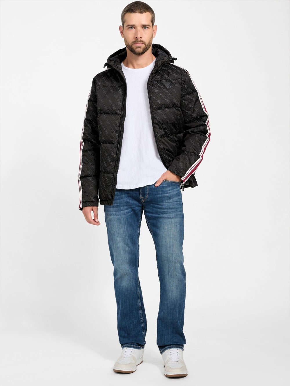 Eco Fusco Hooded Padded Jacket - Guess