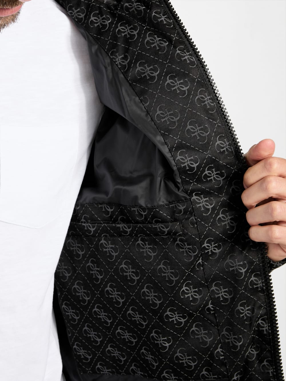 Eco Fusco Hooded Padded Jacket - Guess