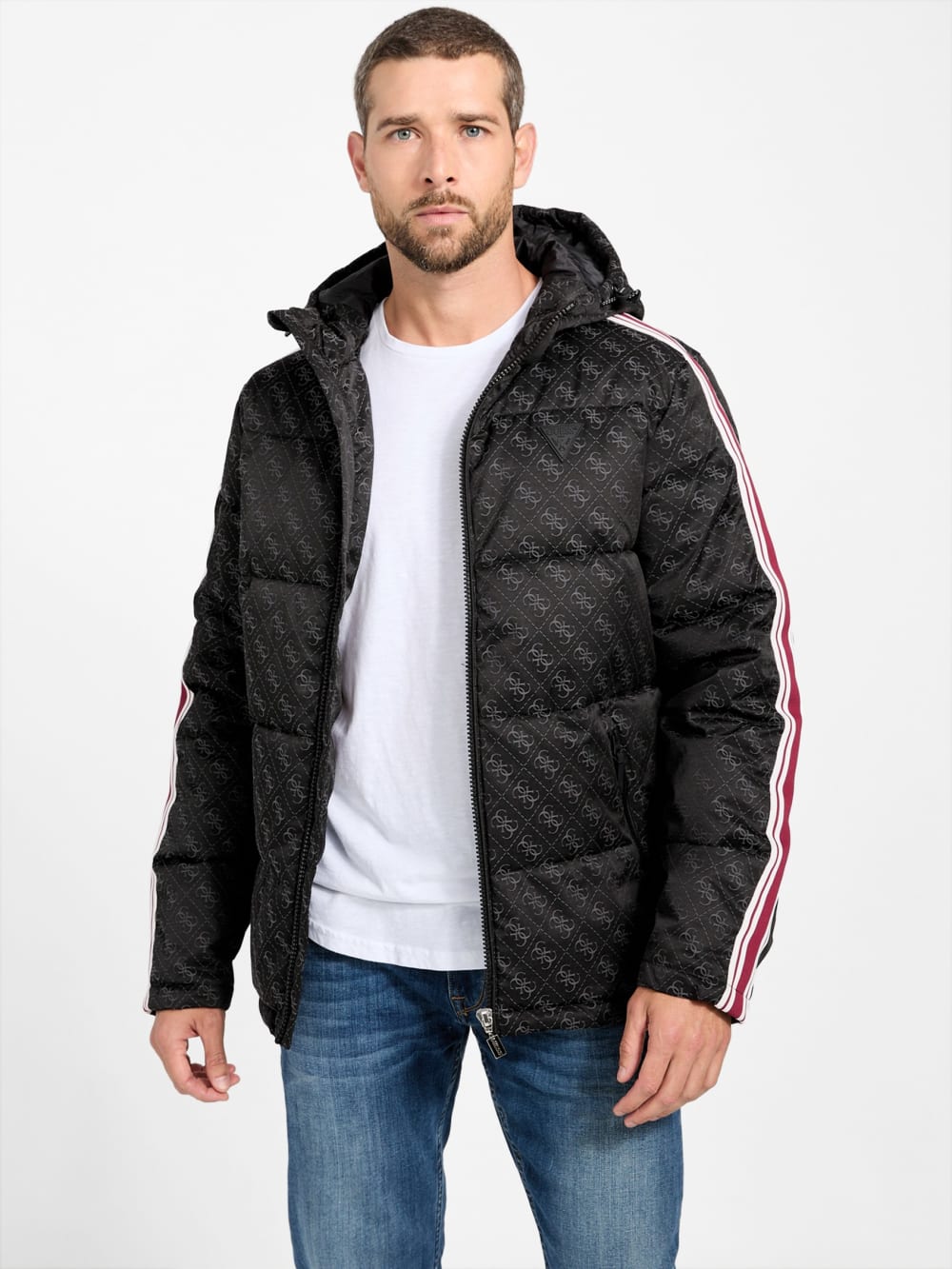 Eco Fusco Hooded Padded Jacket - Guess