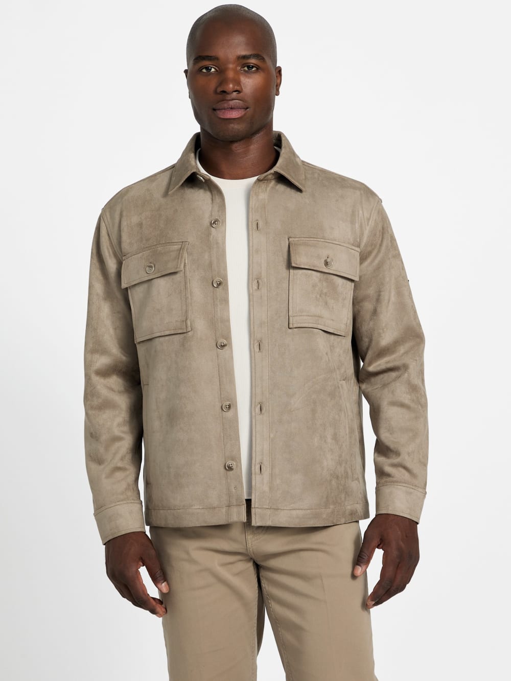 Faux suede overshirt - Guess