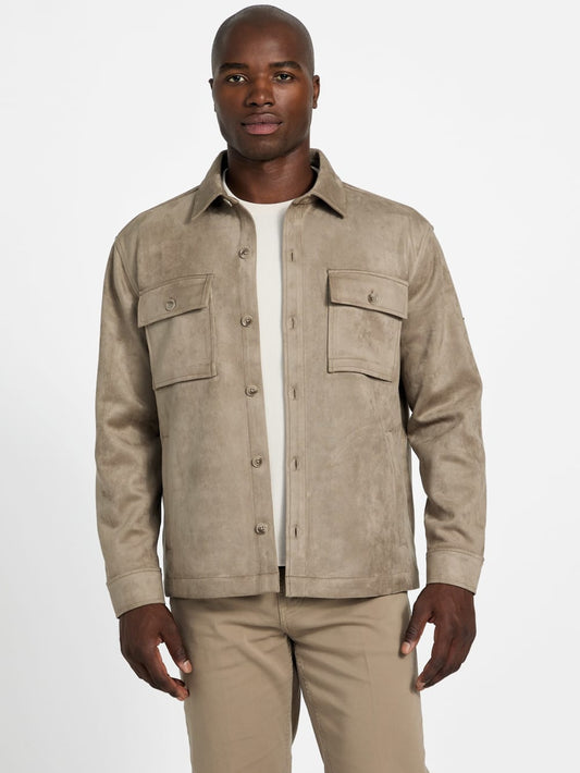Faux suede overshirt - Guess