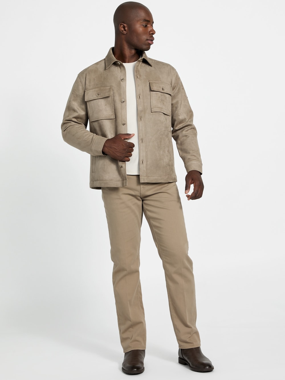 Faux suede overshirt - Guess