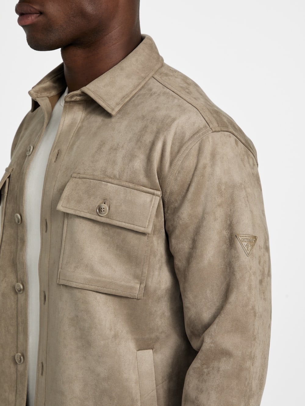 Faux suede overshirt - Guess