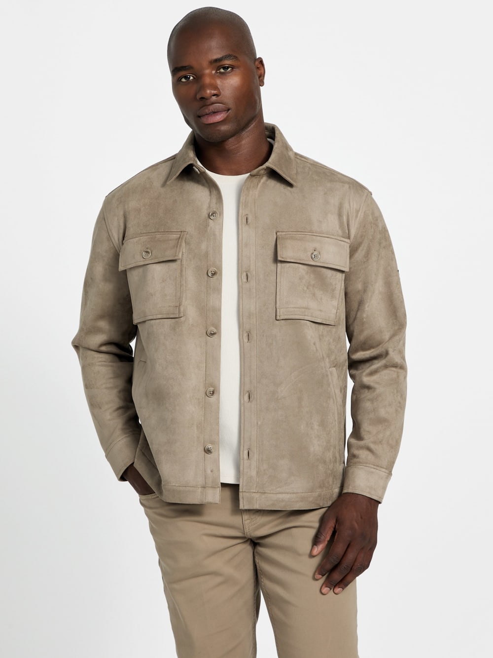 Faux suede overshirt - Guess