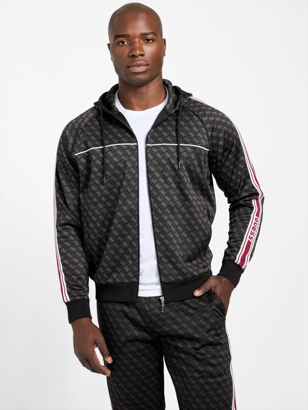 Eco Parimo Jacquard Full-Zip Hoodie - Guess