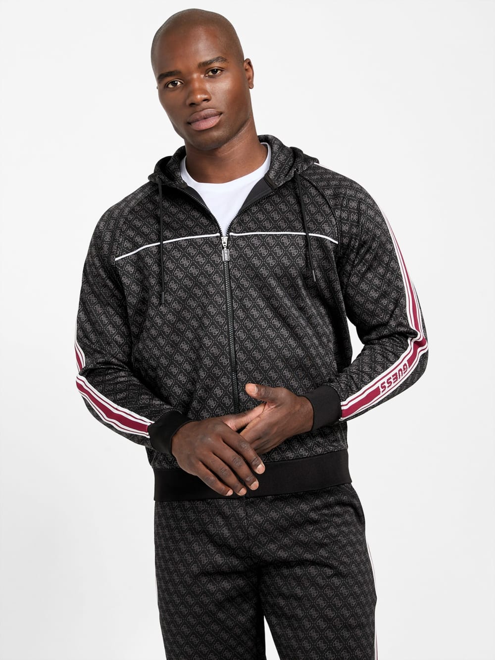 Eco Parimo Jacquard Full-Zip Hoodie - Guess