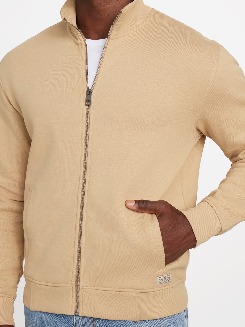 Eco 1981 Label Mock Neck Jacket - Guess