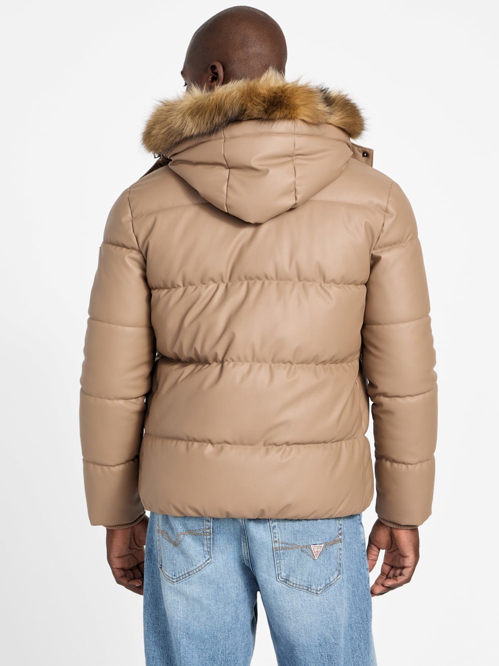 Eco Faux-Leather Puffer Jacket - Guess