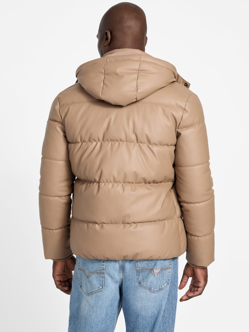 Eco Faux-Leather Puffer Jacket - Guess