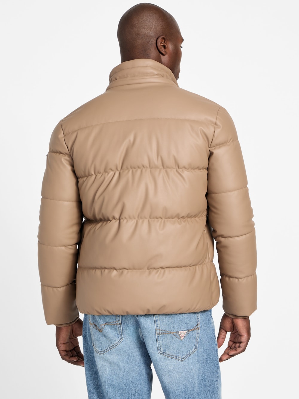 Eco Faux-Leather Puffer Jacket - Guess