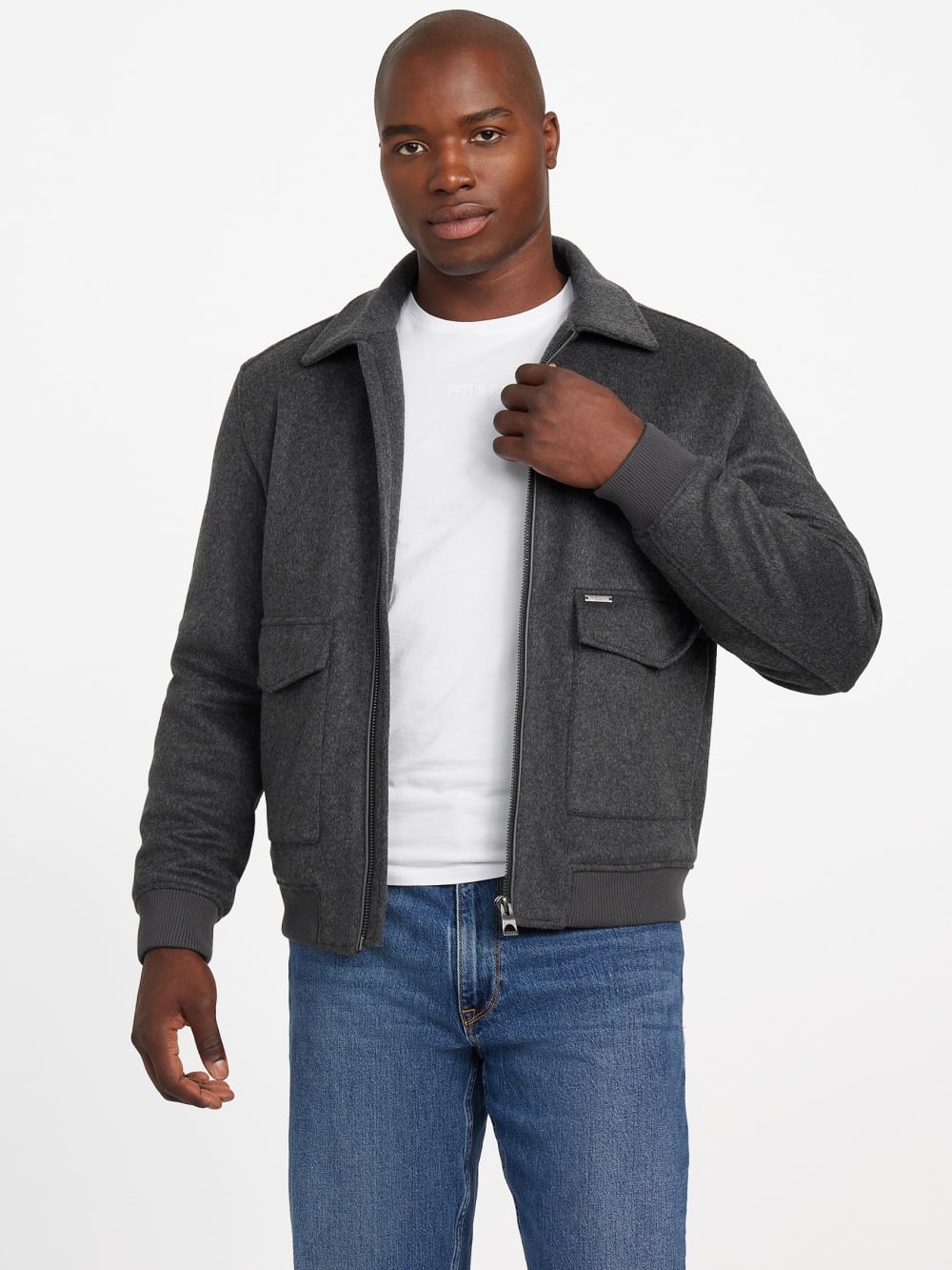 Eco Padded Wool-Blend Jacket - Guess