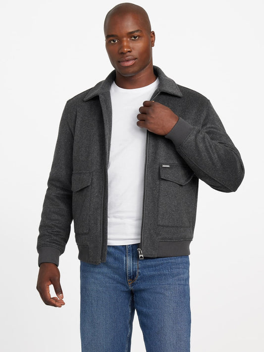 Eco Padded Wool-Blend Jacket - Guess