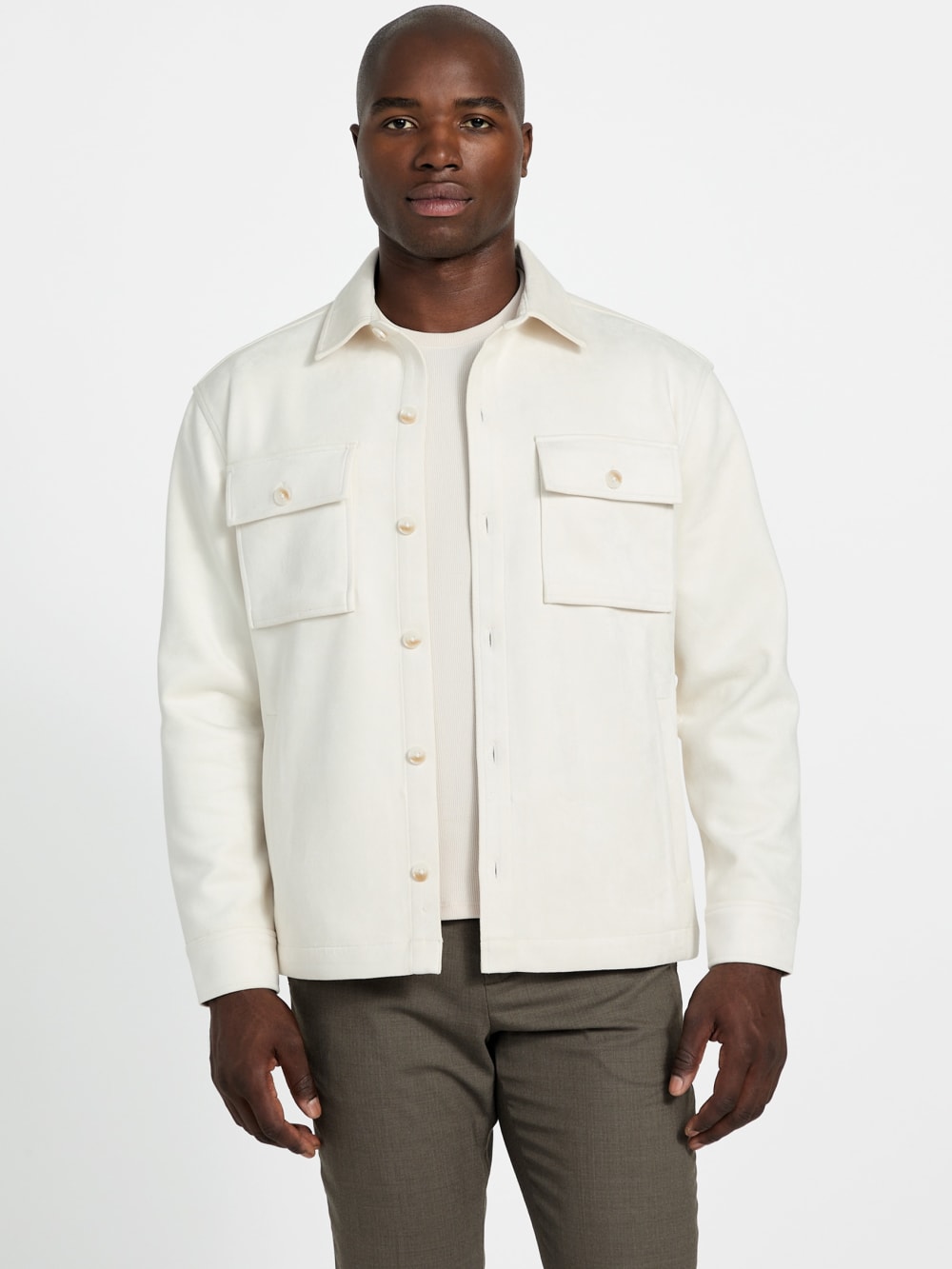 Faux suede overshirt - Guess