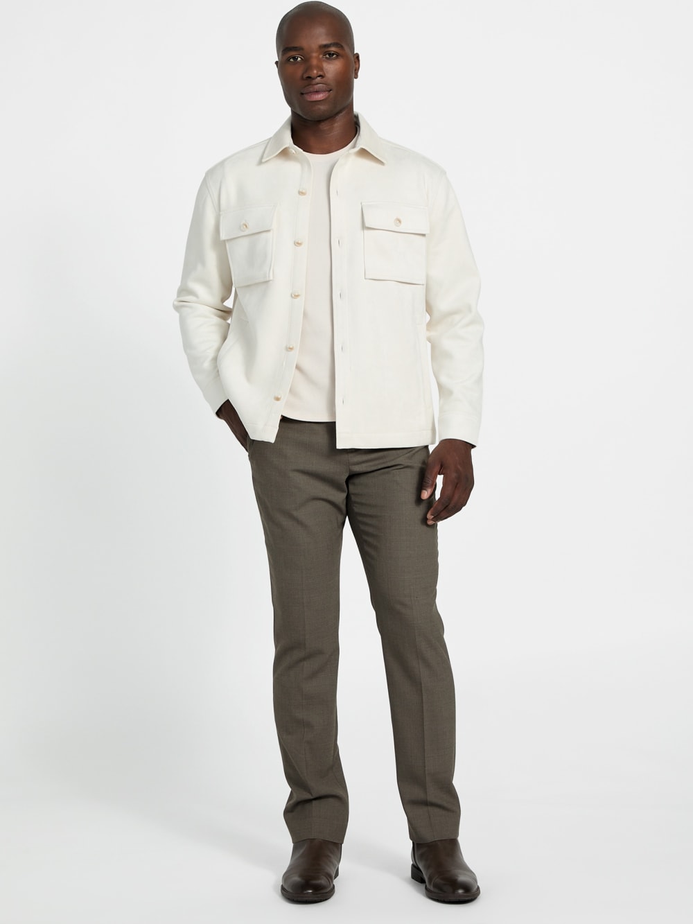 Faux suede overshirt - Guess