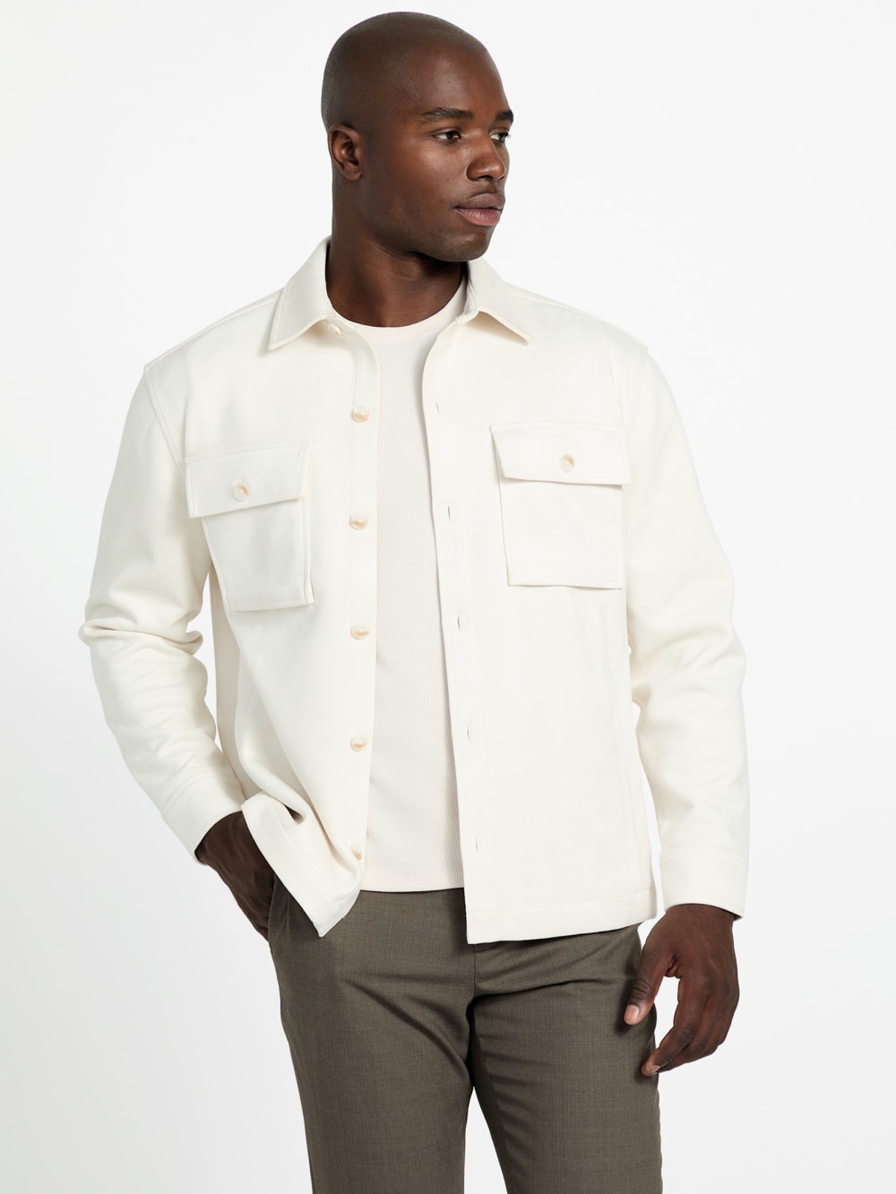 Faux suede overshirt - Guess