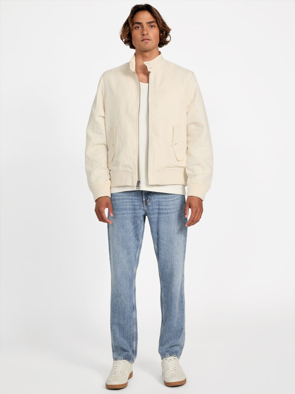 Eco Nolan Linen Harrington Jacket - Guess