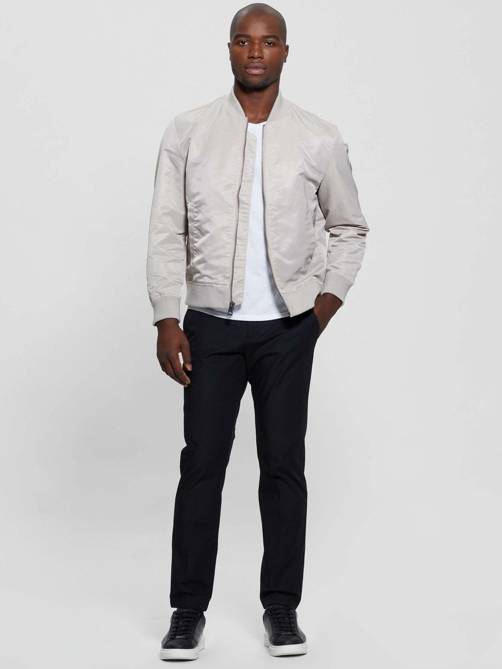 Ace Satin Flight Jacket - Guess