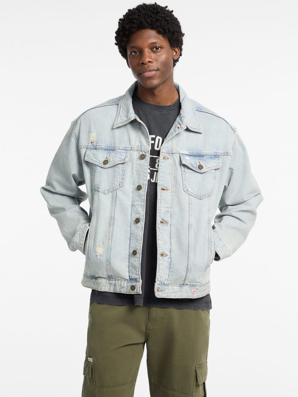 Oversized Denim Truck Jacket - Guess