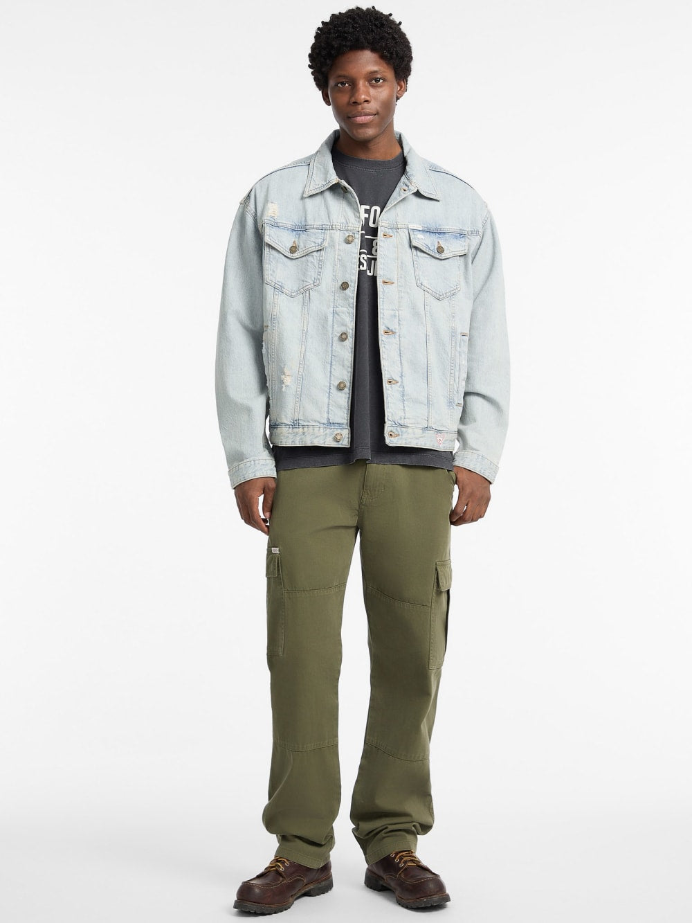 Oversized Denim Truck Jacket - Guess