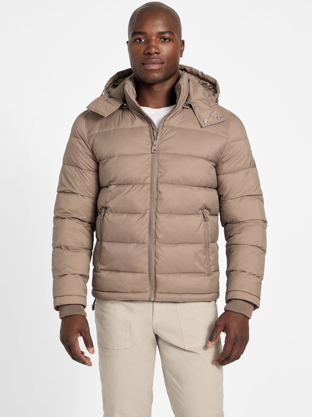 Glacier Matte Nylon Puffer Jacket - Guess