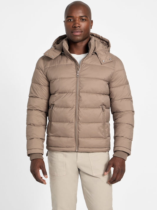 Glacier Matte Nylon Puffer Jacket - Guess