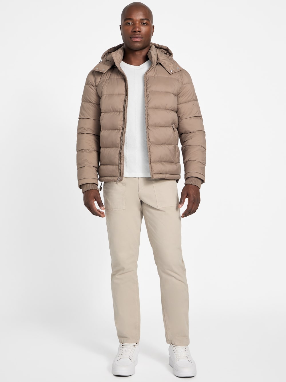 Glacier Matte Nylon Puffer Jacket - Guess