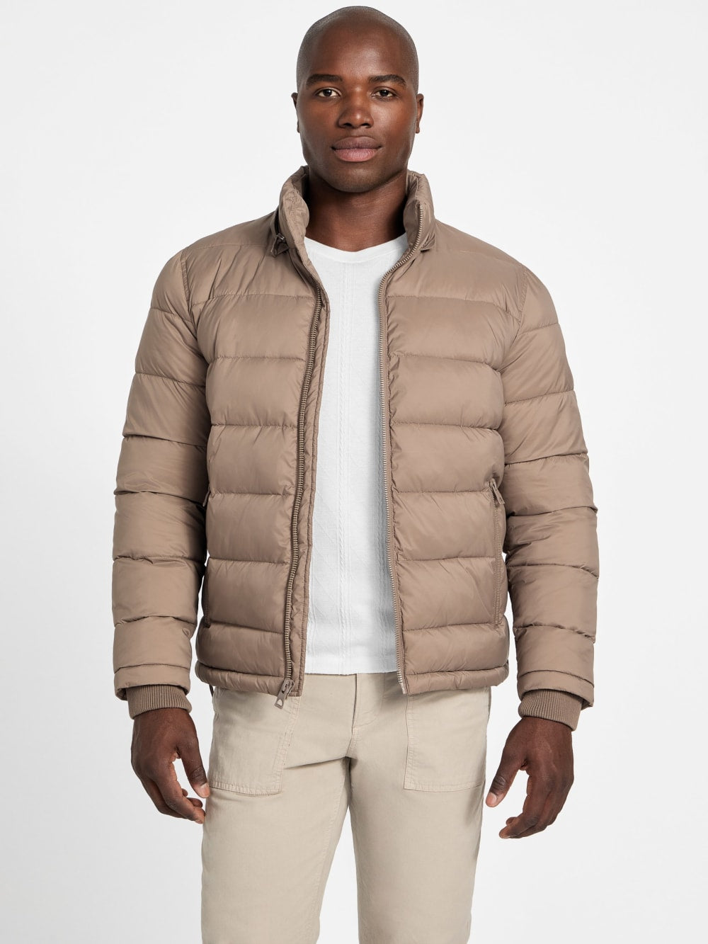Glacier Matte Nylon Puffer Jacket - Guess