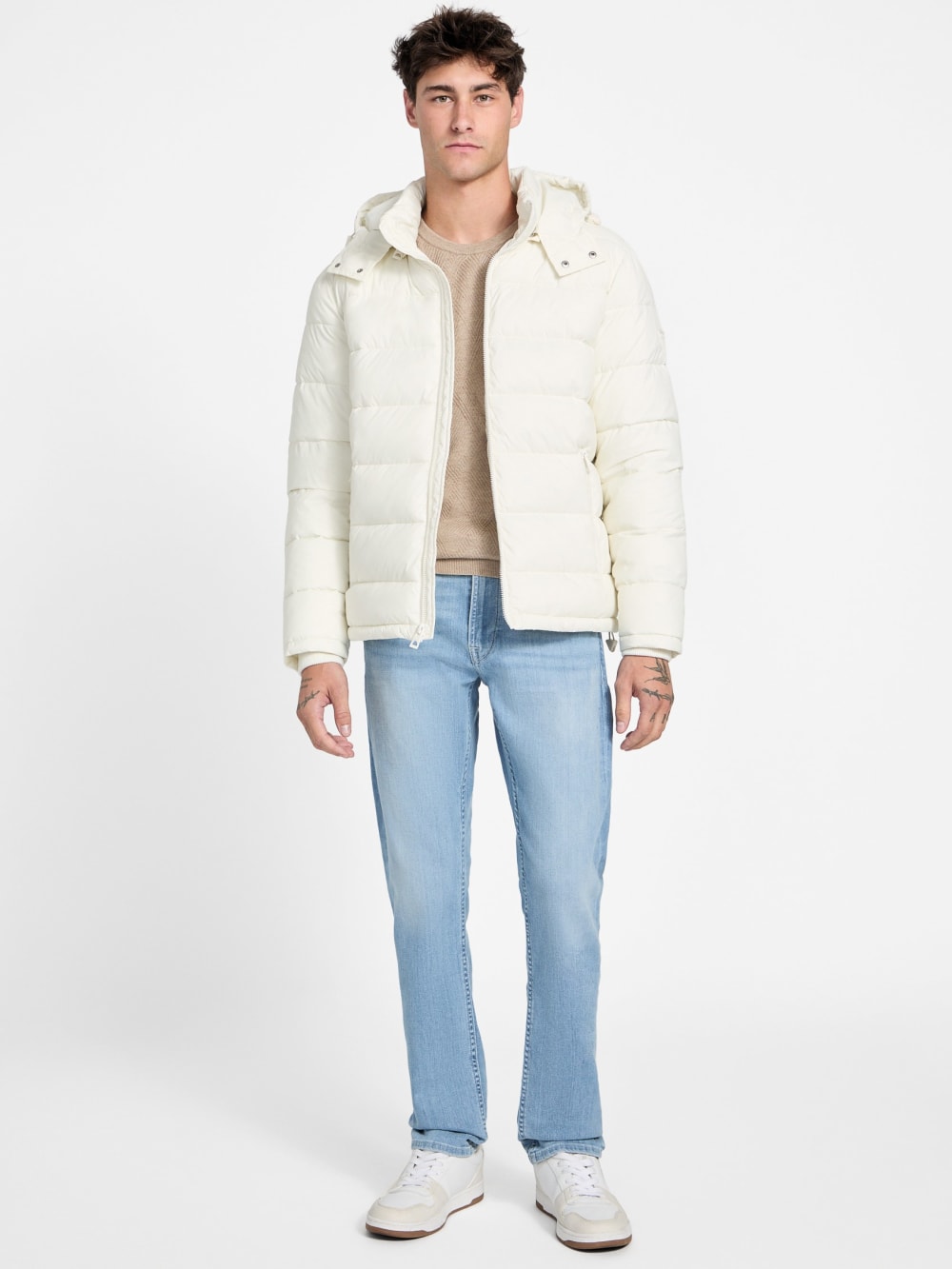 Glacier Matte Nylon Puffer Jacket - Guess