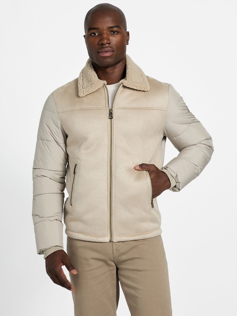Eco Shearling Puffa Jacket - Guess