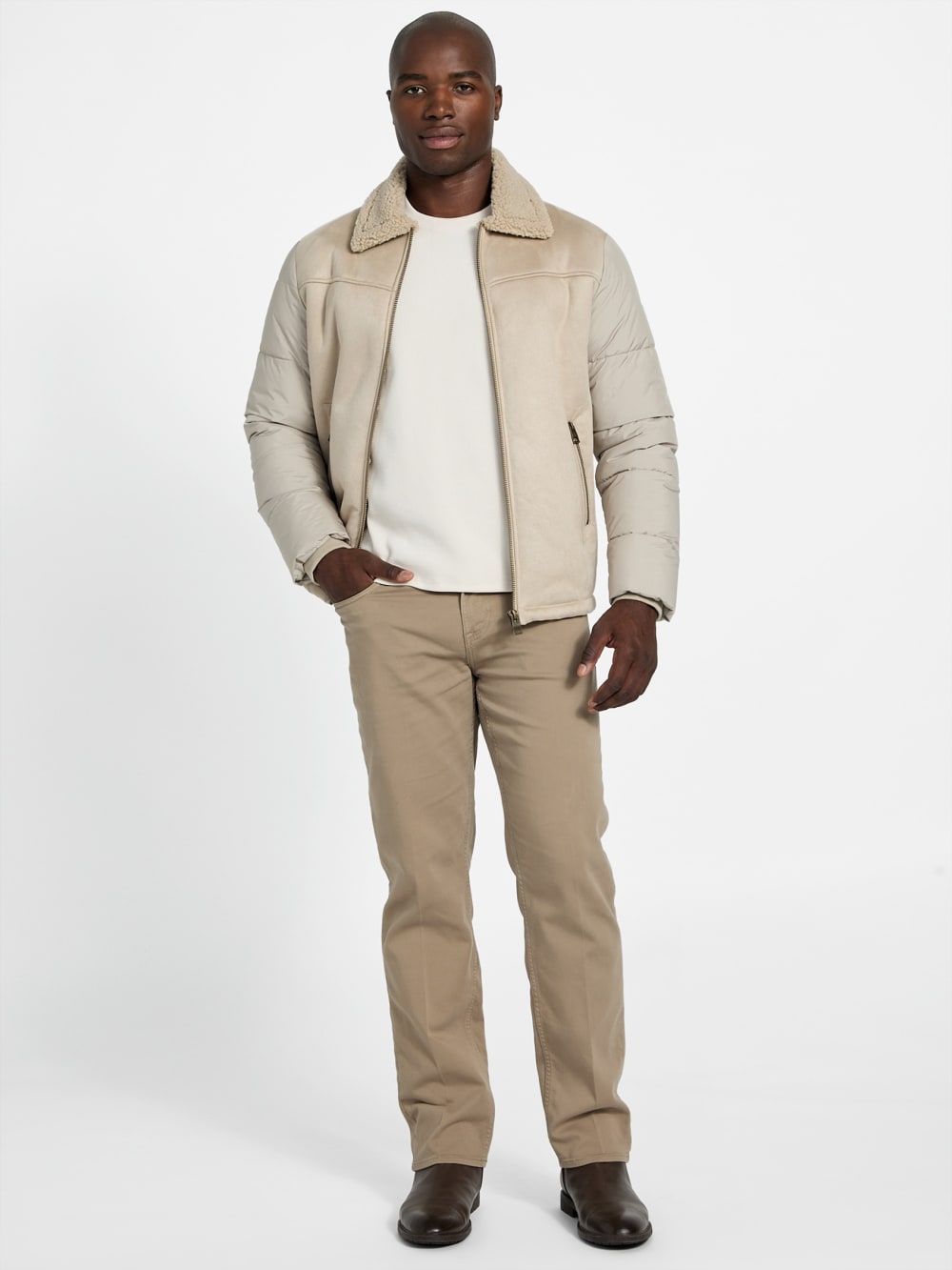 Eco Shearling Puffa Jacket - Guess