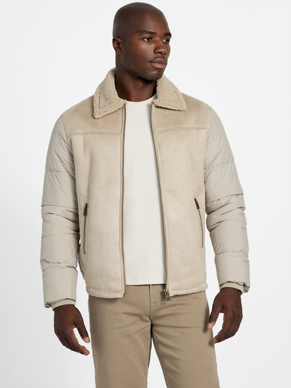 Eco Shearling Puffa Jacket - Guess
