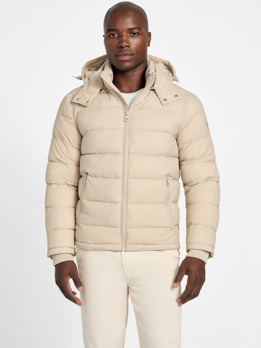 Glacier Matte Nylon Puffer Jacket - Guess