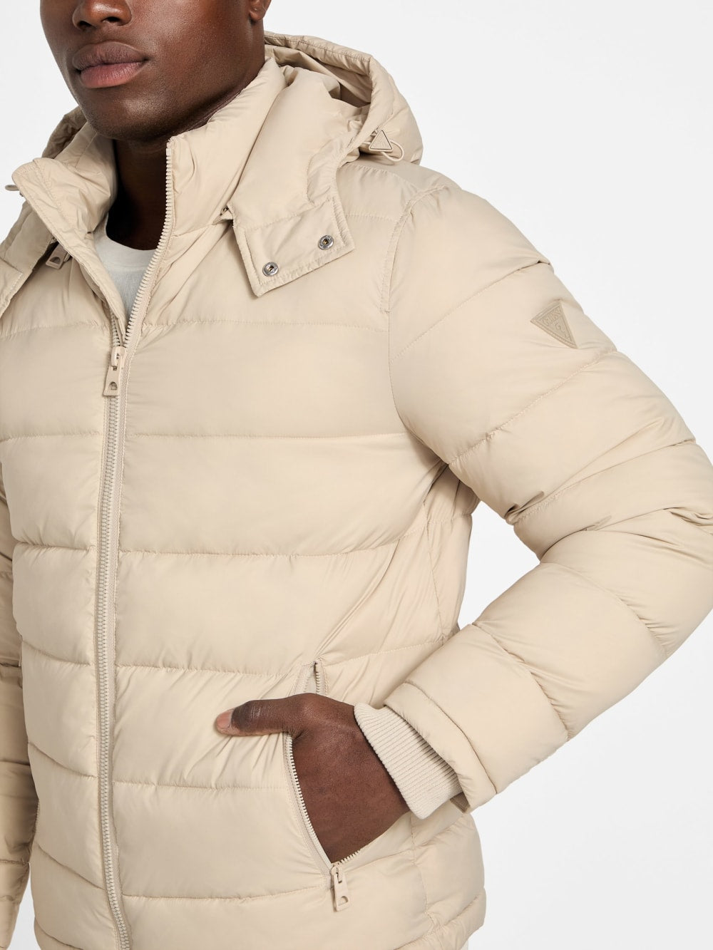 Glacier Matte Nylon Puffer Jacket - Guess