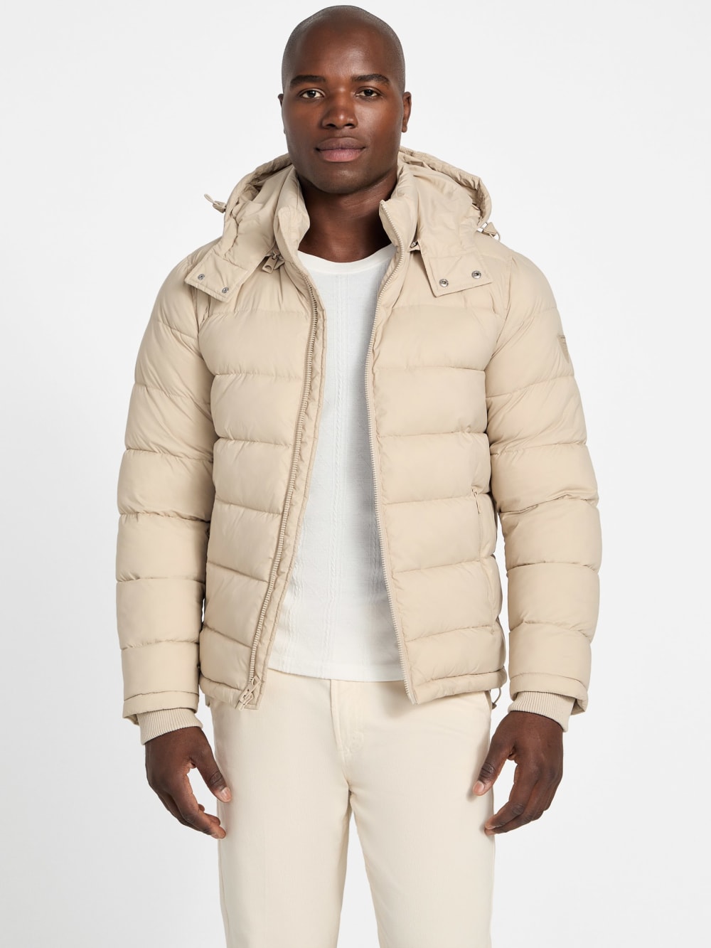 Glacier Matte Nylon Puffer Jacket - Guess