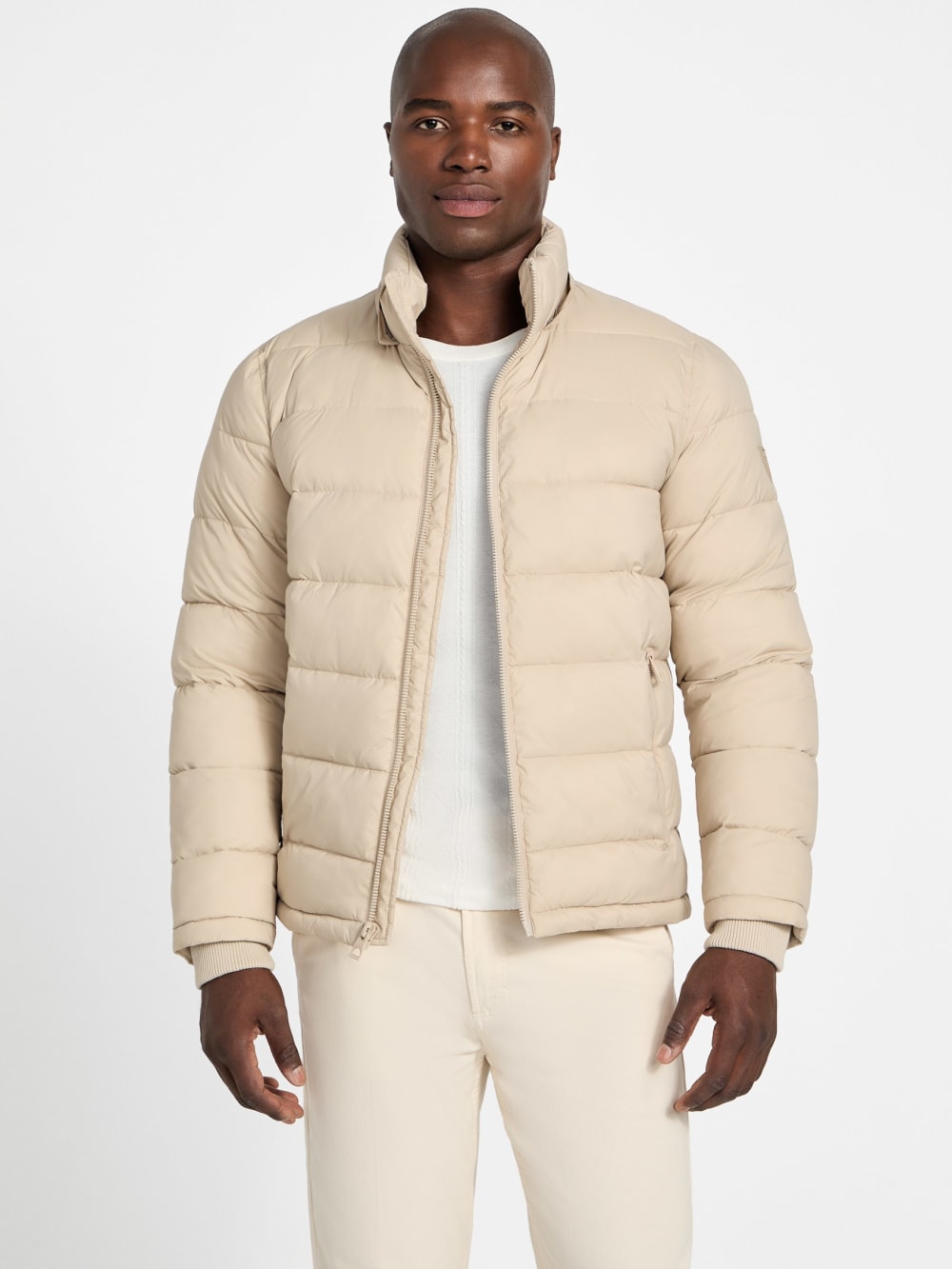 Glacier Matte Nylon Puffer Jacket - Guess