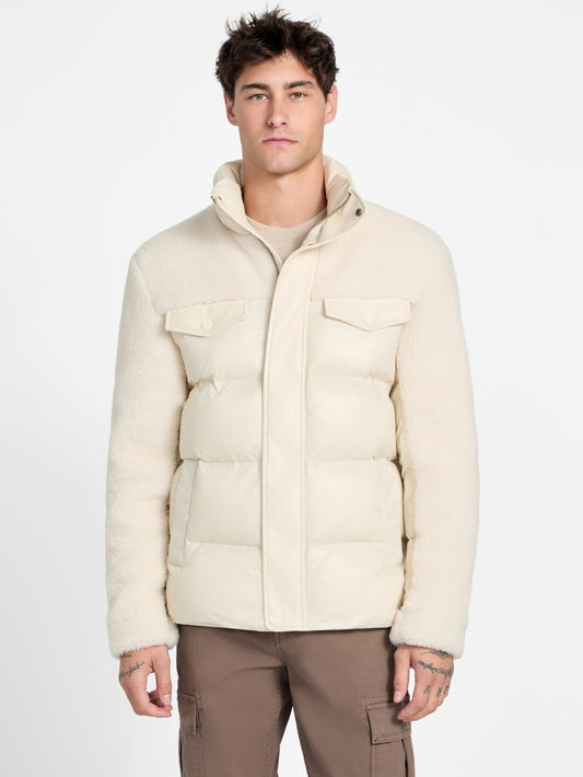 Mix Puffa Shearling Jacket - Guess