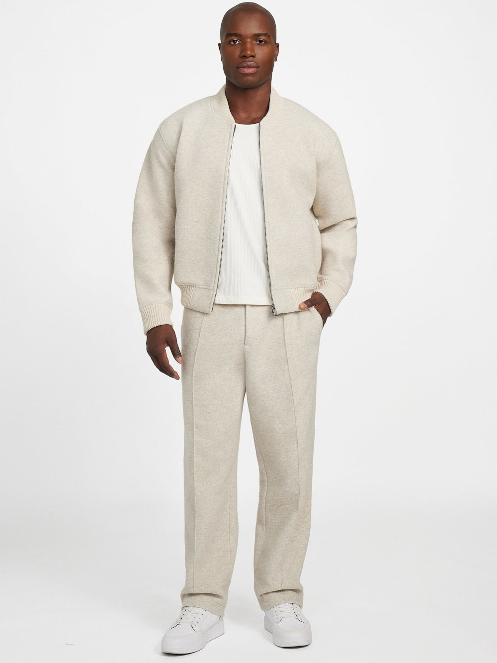 Flight Wool-Blend Scuba Jacket - Guess