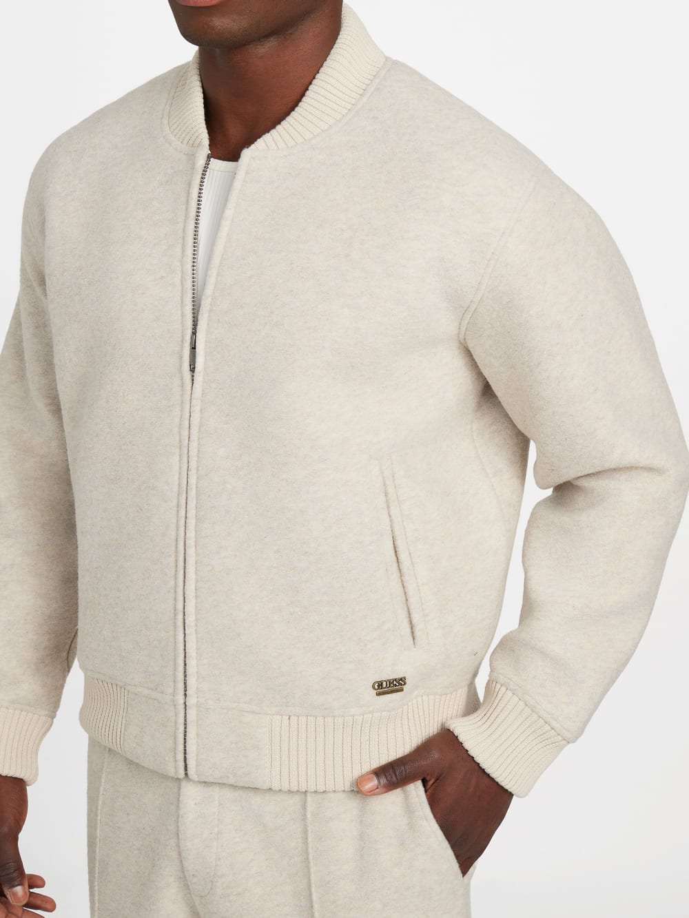 Flight Wool-Blend Scuba Jacket - Guess