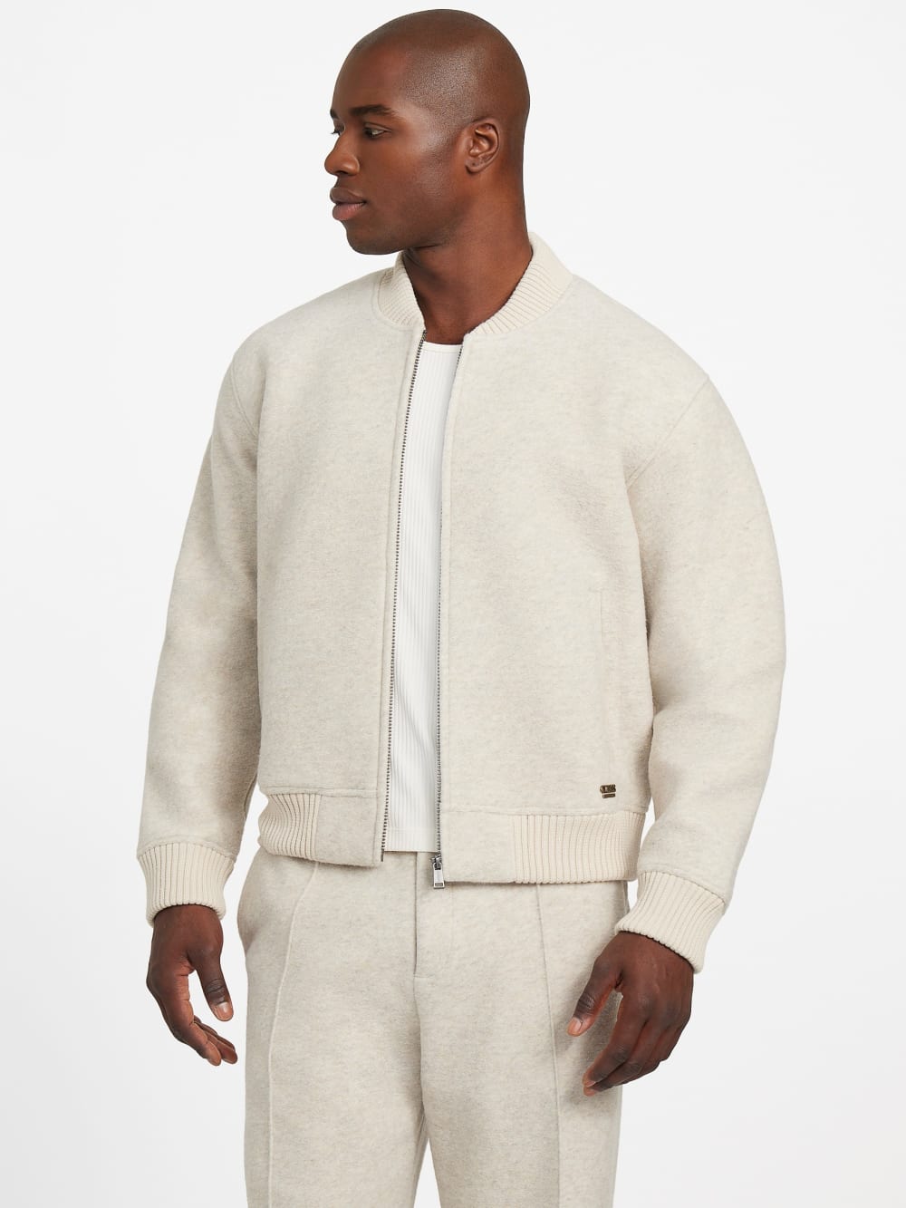 Flight Wool-Blend Scuba Jacket - Guess